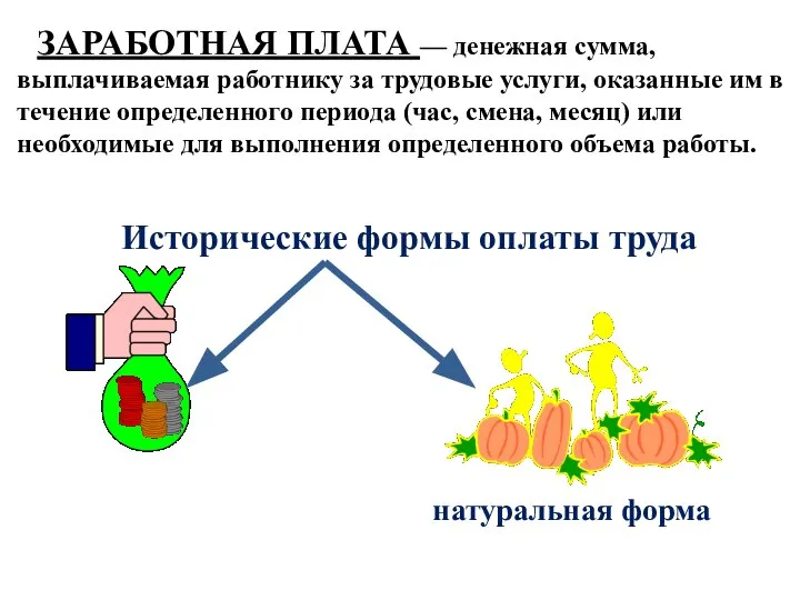 ЗАРАБОТНАЯ ПЛАТА — денежная сумма, выплачиваемая работнику за трудовые услуги, оказанные