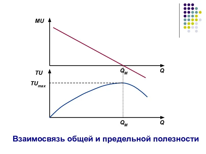 Взаимосвязь общей и предельной полезности