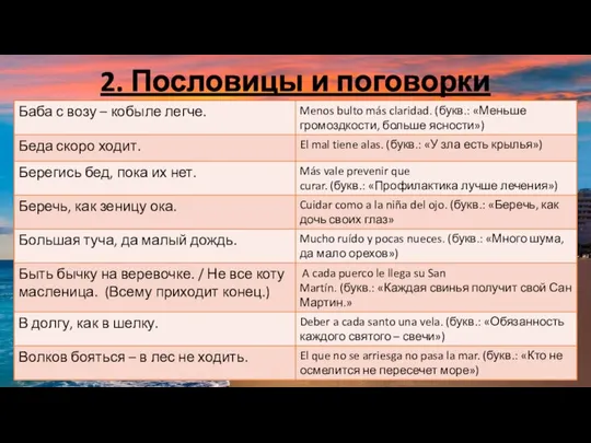 2. Пословицы и поговорки