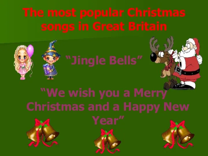 The most popular Christmas songs in Great Britain “Jingle Bells” “We