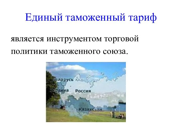 Единый таможенный тариф является инструментом торговой политики таможенного союза.