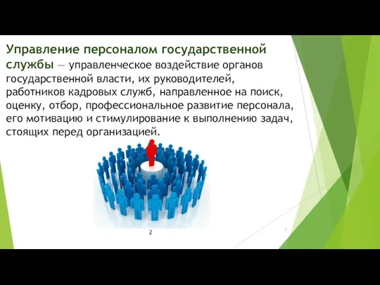 Управление персоналом государственной службы — управленческое воздействие органов государственной власти, их