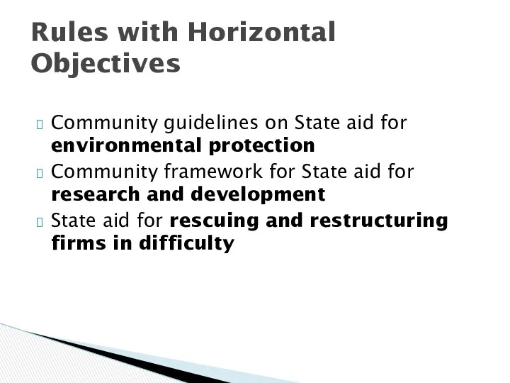 Community guidelines on State aid for environmental protection Community framework for