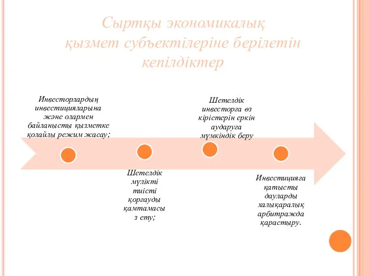 Сыртқы экономикалық қызмет субъектілеріне берілетін кепілдіктер