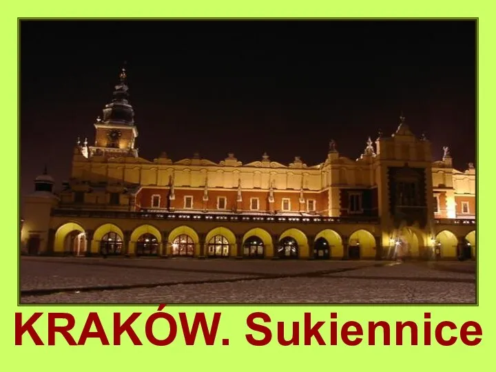 KRAKÓW. Sukiennice