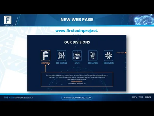 NEW WEB PAGE www.firstcoinproject.com