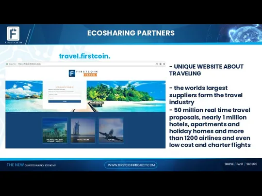 ECOSHARING PARTNERS travel.firstcoin.com - UNIQUE WEBSITE ABOUT TRAVELING - the worlds