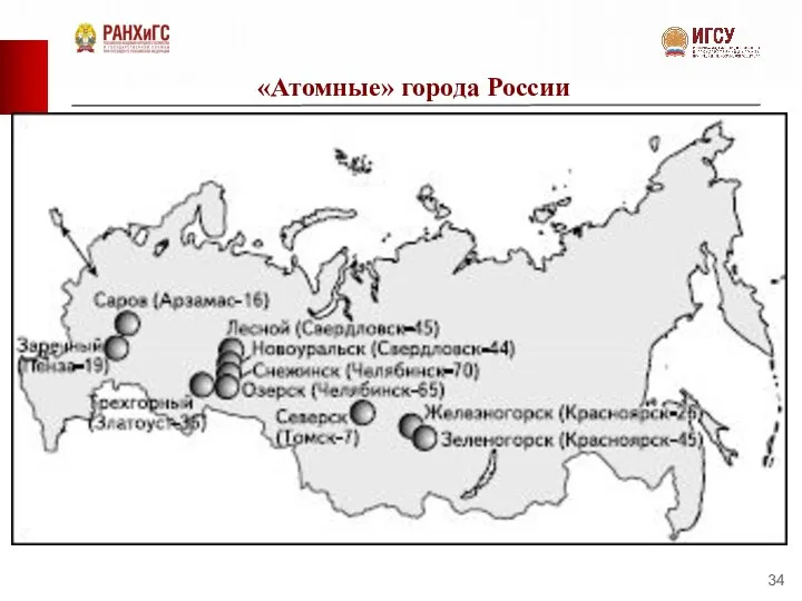 «Атомные» города России