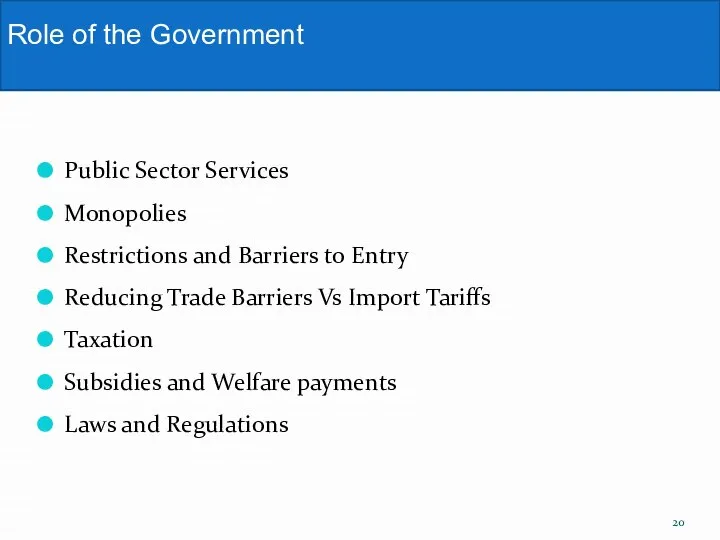 Public Sector Services Monopolies Restrictions and Barriers to Entry Reducing Trade