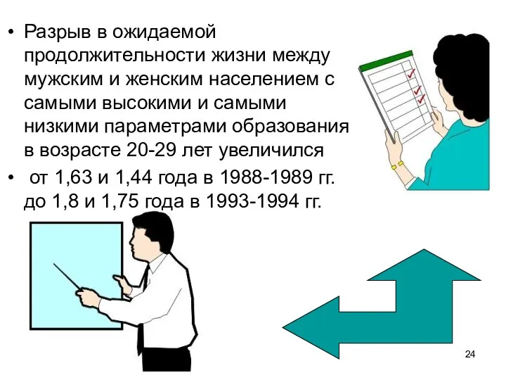 Разрыв в ожидаемой продолжительности жизни между мужским и женским населением с