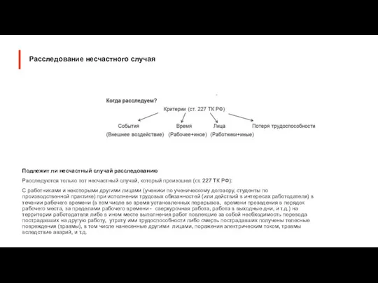 Подлежит ли несчастный случай расследованию Расследуются только тот несчастный случай, который