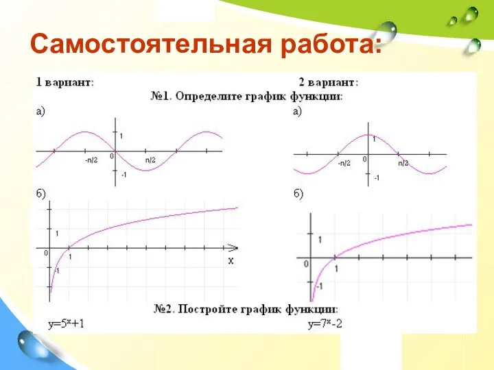 Самостоятельная работа: