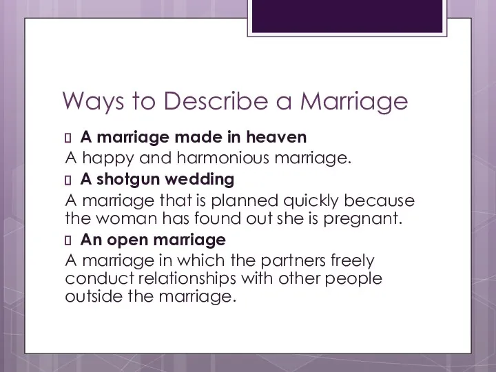 Ways to Describe a Marriage A marriage made in heaven A
