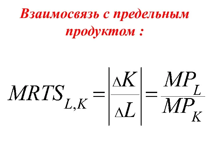 Взаимосвязь с предельным продуктом :