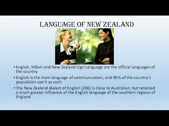 Language of New Zealand English, Māori and New Zealand Sign Language