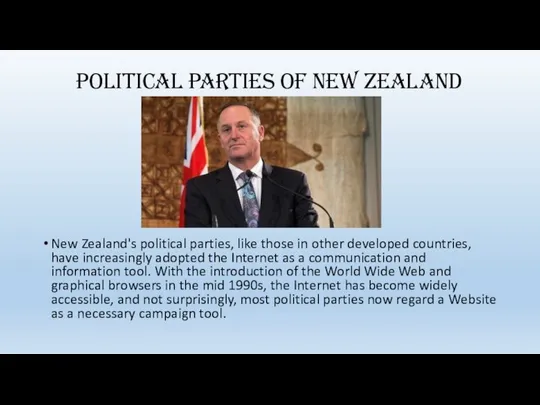 Political Parties of New Zealand New Zealand's political parties, like those