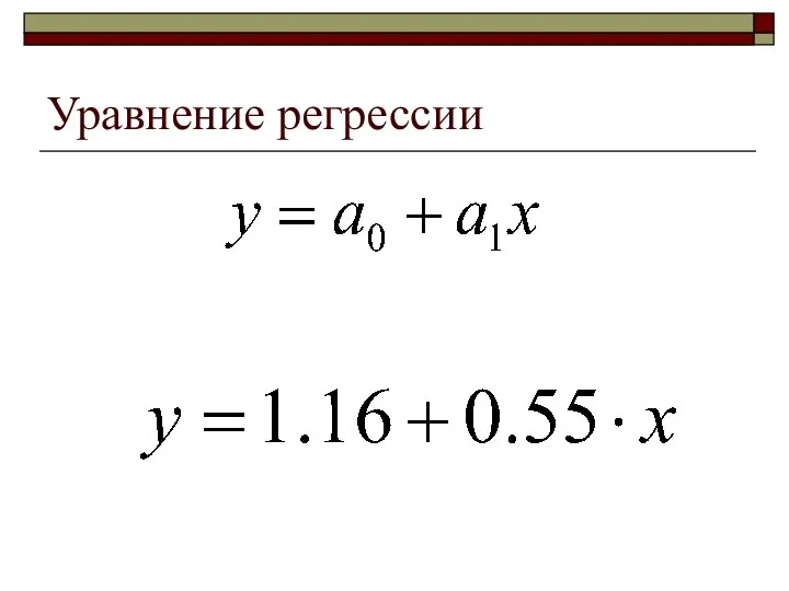 Уравнение регрессии