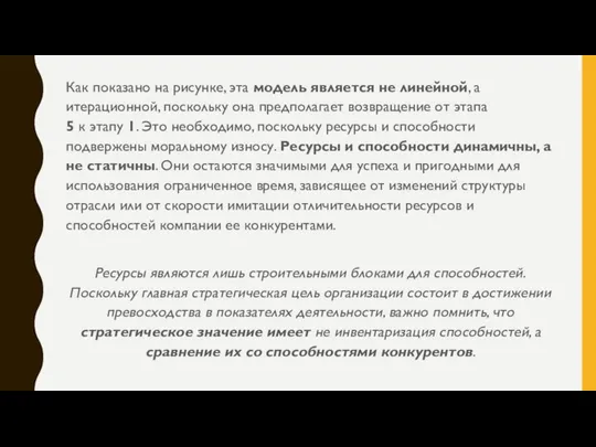 Как показано на рисунке, эта модель является не линейной, а итерационной,