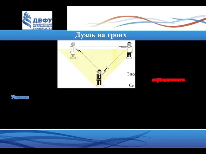 Дуэль на троих Здесь математика оказывается на службе справедливости. Сильные так