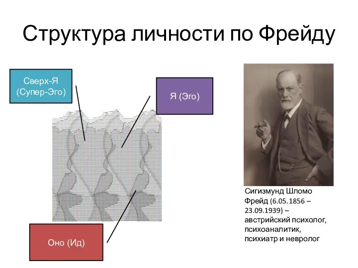 Структура личности по Фрейду Сверх-Я (Супер-Эго) Я (Эго) Оно (Ид) Сигизмунд