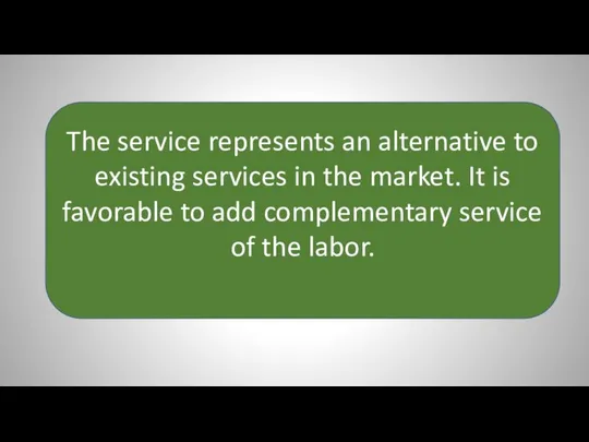 The service represents an alternative to existing services in the market.