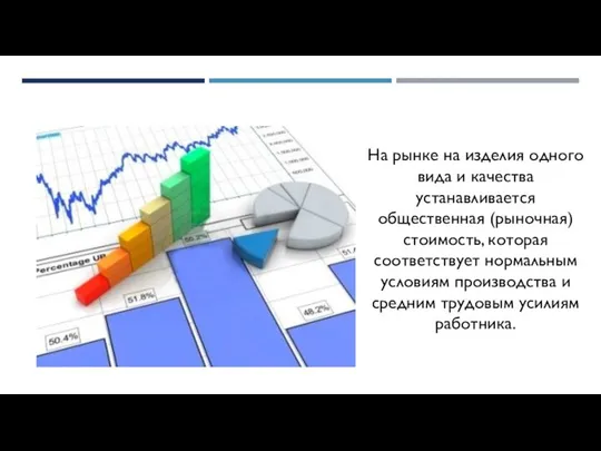 На рынке на изделия одного вида и качества устанавливает­ся общественная (рыночная)