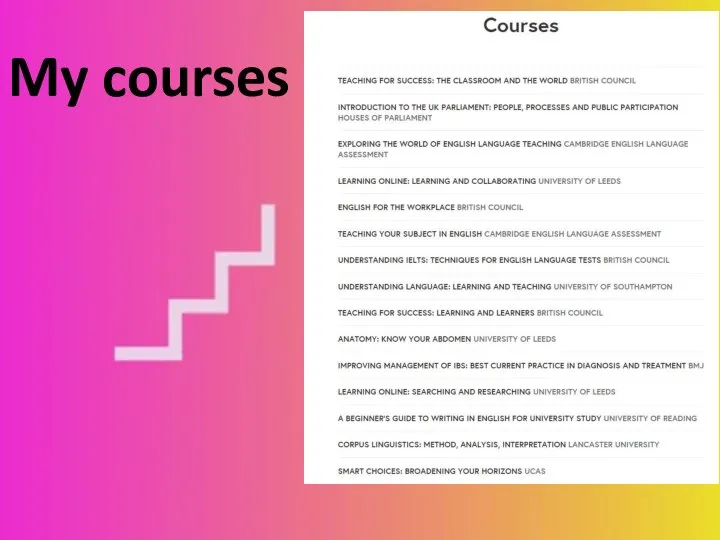 My courses