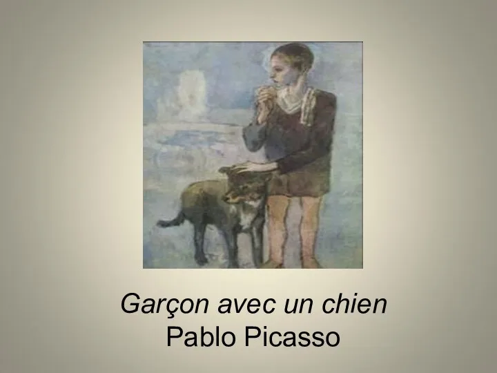Garçon avec un chien Pablo Picasso