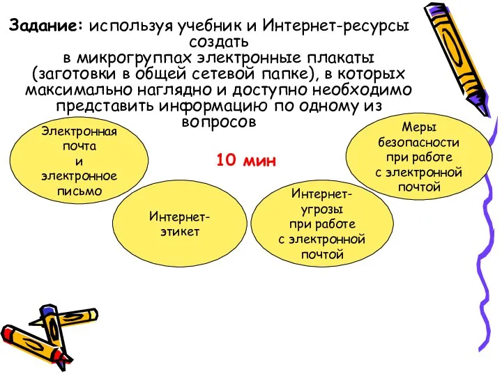 Задание: используя учебник и Интернет-ресурсы создать в микрогруппах электронные плакаты (заготовки