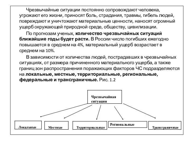 Чрезвычайные ситуации постоянно сопровождают человека, угрожают его жизни, приносят боль, страдания,