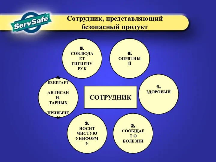 Сотрудник, представляющий безопасный продукт