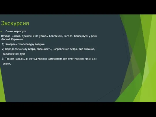 Экскурсия Схема маршрута. Начало- Школа. Движение по улицам Советской, Гоголя. Конец