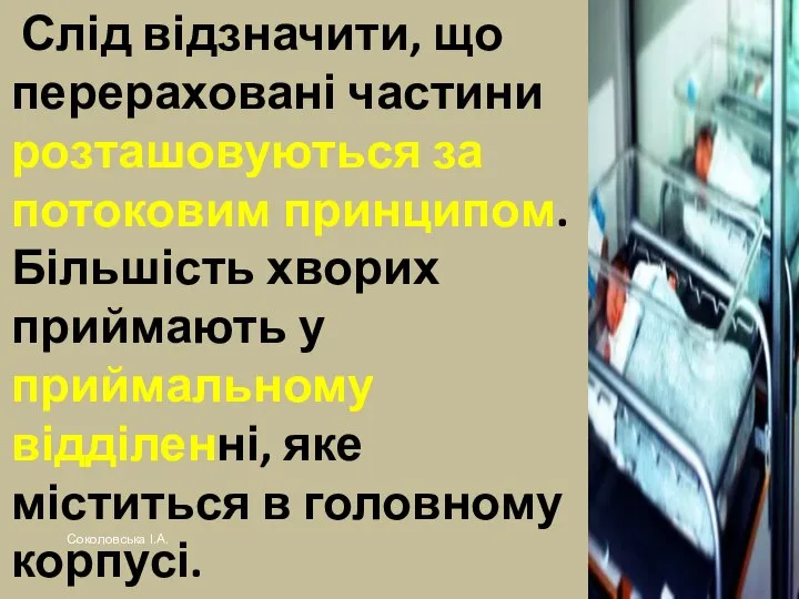 Слід відзначити, що перераховані частини розташовуються за потоковим принципом. Більшість хворих