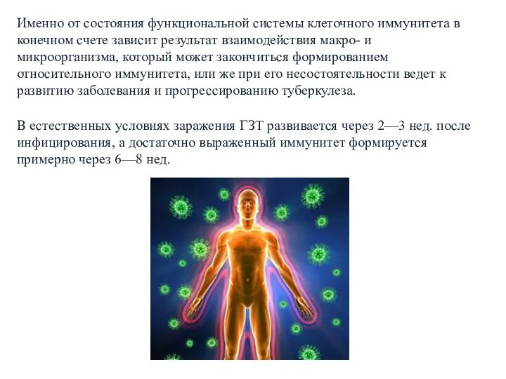 Именно от состояния функциональной системы клеточного иммунитета в конечном счете зависит