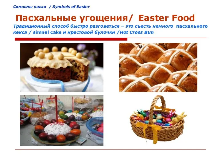 Cимволы пасхи / Symbols of Easter Пасхальные угощения/ Easter Food Традиционный