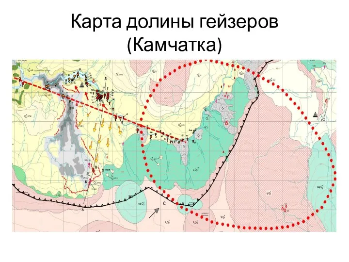 Карта долины гейзеров (Камчатка)