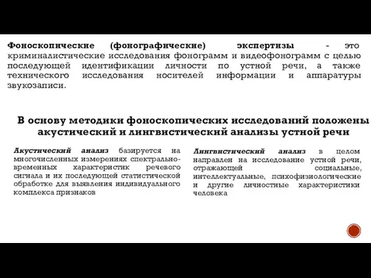 Фоноскопические (фонографические) экспертизы - это криминалистические исследования фонограмм и видеофонограмм с