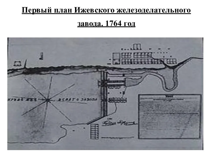 Первый план Ижевского железоделательного завода. 1764 год