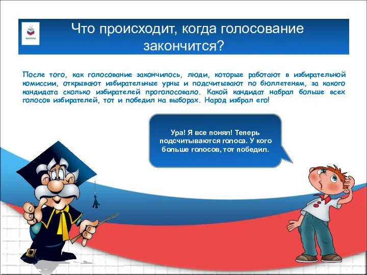 Что происходит, когда голосование закончится? После того, как голосование закончилось, люди,