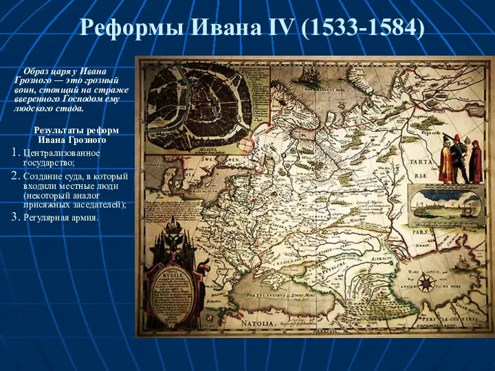 Реформы Ивана IV (1533-1584) Образ царя у Ивана Грозного ― это