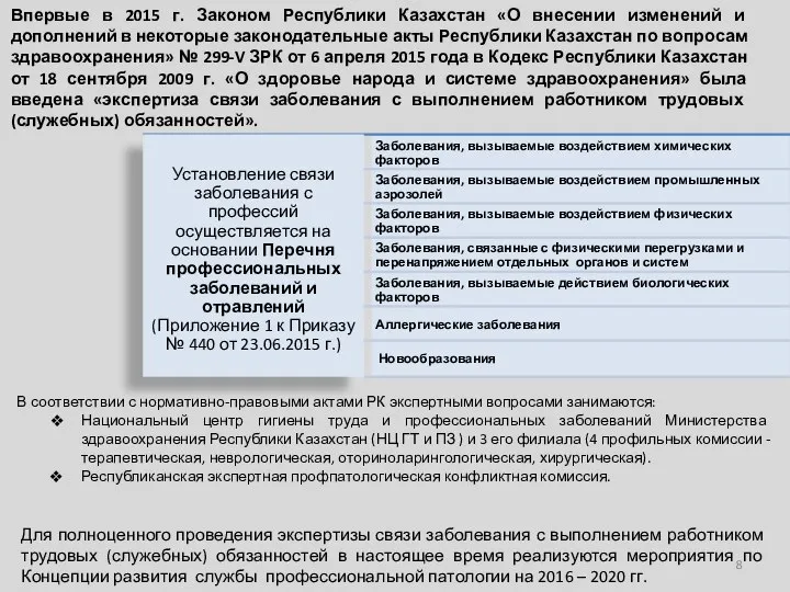 В соответствии с нормативно-правовыми актами РК экспертными вопросами занимаются: Национальный центр