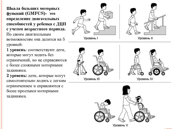 Шкала больших моторных функций (GMFCS)- это определение двигательных способностей у ребенка