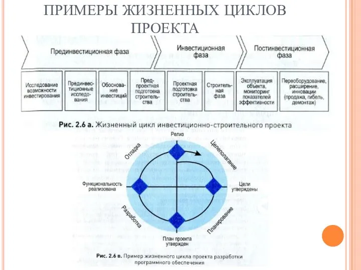 ПРИМЕРЫ ЖИЗНЕННЫХ ЦИКЛОВ ПРОЕКТА