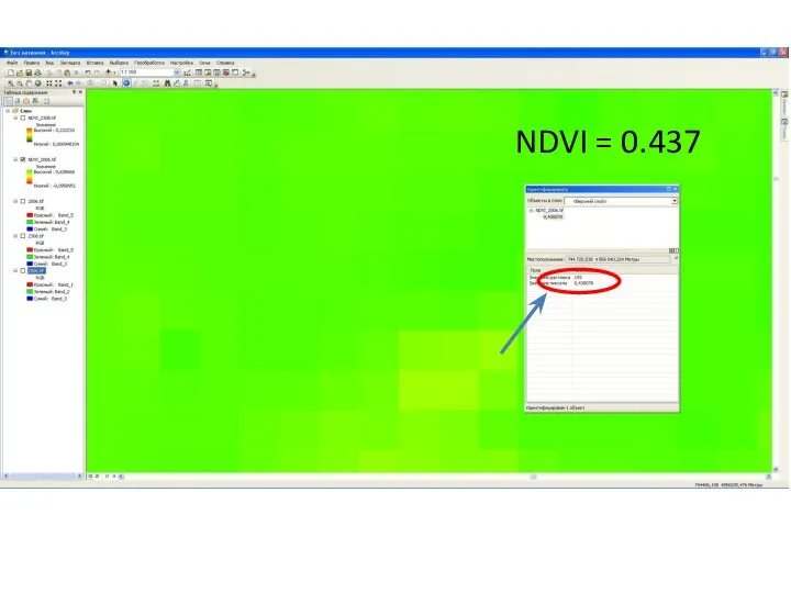 NDVI = 0.533 NDVI = 0.437