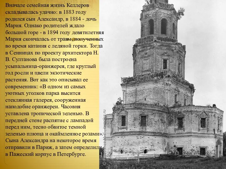 Вначале семейная жизнь Келлеров складывалась удачно: в 1883 году родился сын