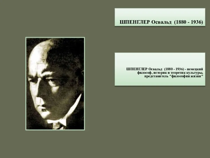 ШПЕНГЛЕР Освальд (1880 - 1936) ШПЕНГЛЕР Освальд (1880 - 1936) -