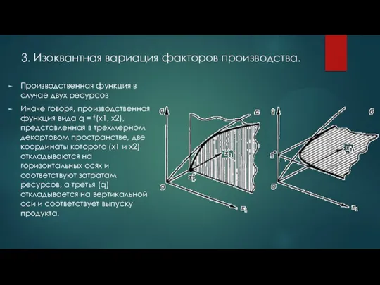 3. Изоквантная вариация факторов производства. Производственная функция в случае двух ресурсов