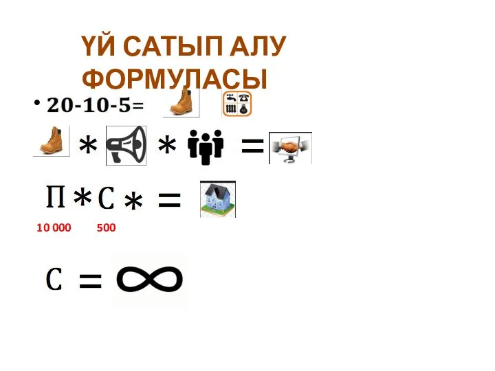 ҮЙ САТЫП АЛУ ФОРМУЛАСЫ 10 000 500