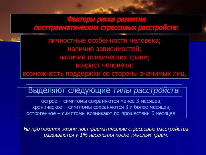 личностные особенности человека; наличие зависимостей; наличие психических травм; возраст человека; возможность