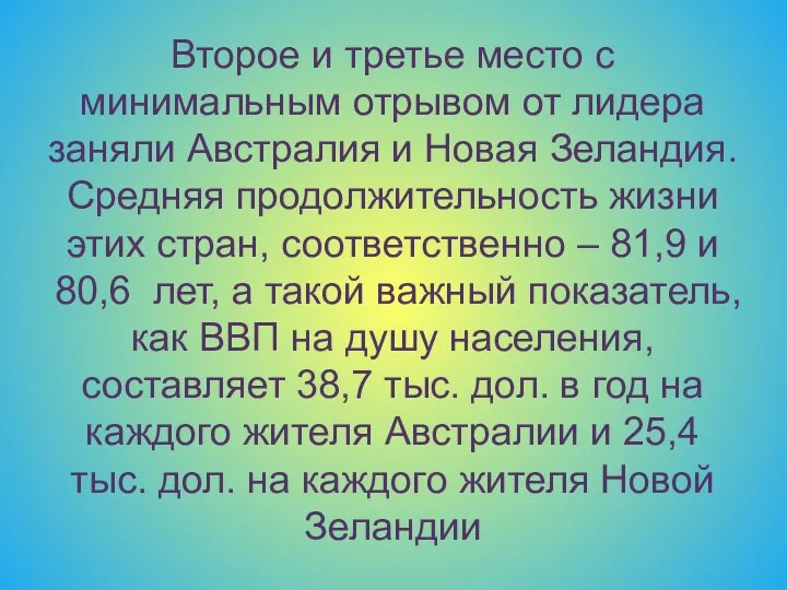 Второе и третье место с минимальным отрывом от лидера заняли Австралия